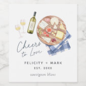チャーキュテリーボードワイン&チーズ応援を愛へ ワインラベル (シングルラベル)