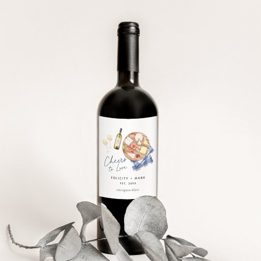 チャーキュテリーボードワイン&チーズ応援を愛へ ワインラベル