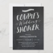 チャークカップルズウェディングシャワー招待状 招待状 (正面)