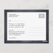 チャークコラージュバースデーパーティーサンキューカード ポストカード (裏面)