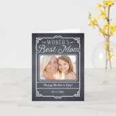 チャークフレームマザーズデイフォトカード カード (黄色い花)