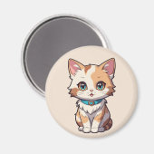 チャーシューかわいい猫デザイン マグネット (正面/裏面)