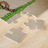 チャージング中世騎士ジグソーパズル ジグソーパズル (側面)