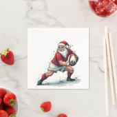 チャーストマスファンタジー遊サッカーサンタクロース スタンダードカクテルナプキン (インサイチュ)