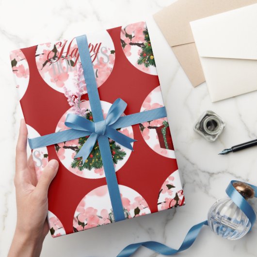 チャーストマスホリデーラッピング紙 ラッピングペーパー (ギフト)