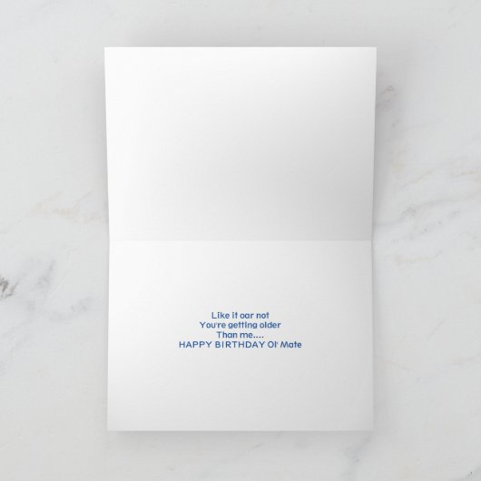 チャーターされていないウォーター誕生日グリーティングカード カード (内部)