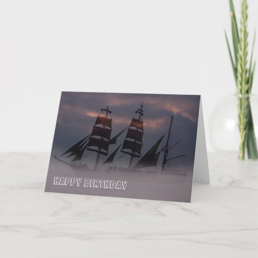 チャーターされていない水 – 誕生日カード カード (正面)