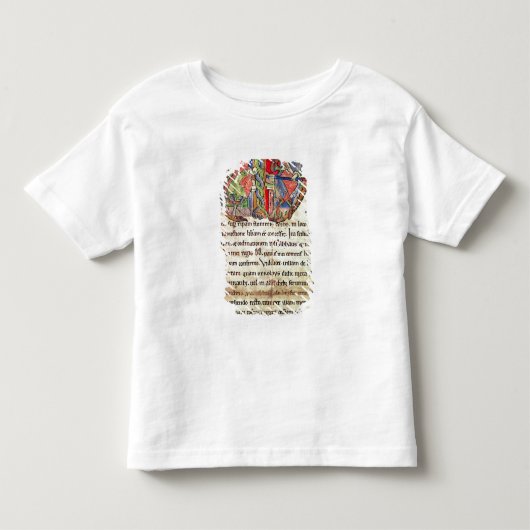チャーターのケルソーの大修道院からのページとの トドラーTシャツ (正面)