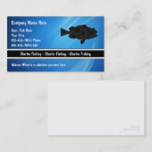 チャーターの魚釣りの名刺 名刺 (正面/裏面)