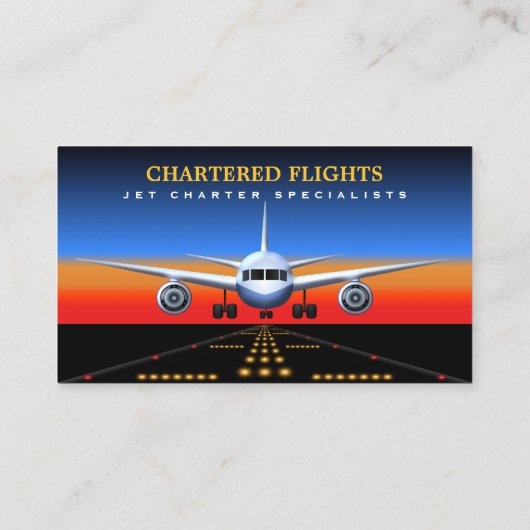 チャーターフライトプロフェッショナルパイロット名刺 名刺 (裏面)