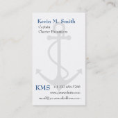 チャーターボートキャプテンいかりブルー&ホワイト 名刺 (裏面)