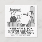 チャーター会計士のプロモーション スクエア名刺 (正面)