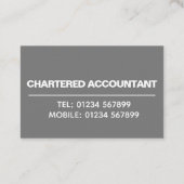 チャーター会計士フォト名刺 名刺 (裏面)