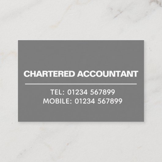 チャーター会計士フォト名刺 名刺 (裏面)