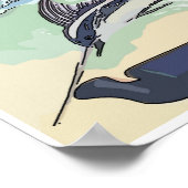 チャーター魚釣りデラウェア ポスター (角)