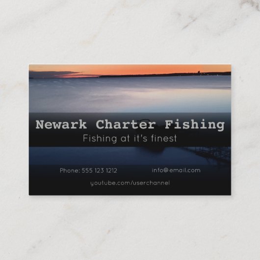 チャーター魚釣り名刺 名刺 (裏面)