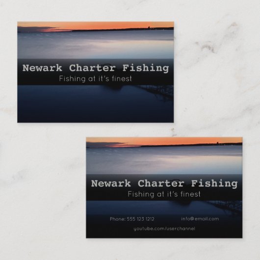 チャーター魚釣り名刺 名刺 (正面/裏面)