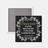 チャーチやる気を起こさせるル前向き態度引用文 マグネット (正面/裏面)