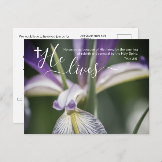 チャーチイースター招待状 ポストカード (正面/裏面)