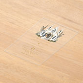 チャーチエレガントウウォーターカラーヴェニュートマノー結婚ズ アクリル招待状 (レイダウン)