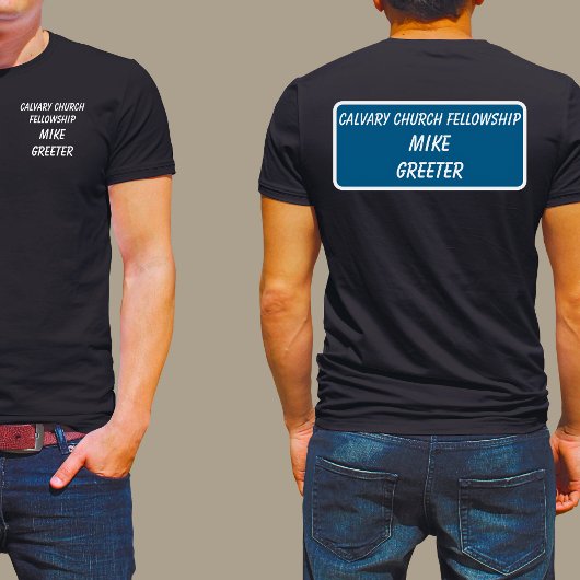チャーチグリーター受付係 名前 Tシャツ