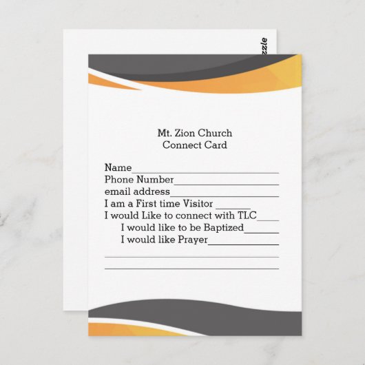 チャーチゲスト接続カード ポストカード (正面/裏面)