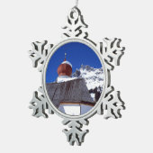 チャーチシュトゥベンオーストリアホリデーカードキャンバスプリントPh スノーフレークピューターオーナメント (右)