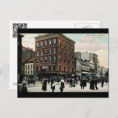 チャーチセントニューヘブン1908ヴィンテージ ポストカード (正面/裏面)