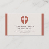 チャーチパストアーマーモダントクロスシールドテラコッタ 名刺 (正面)