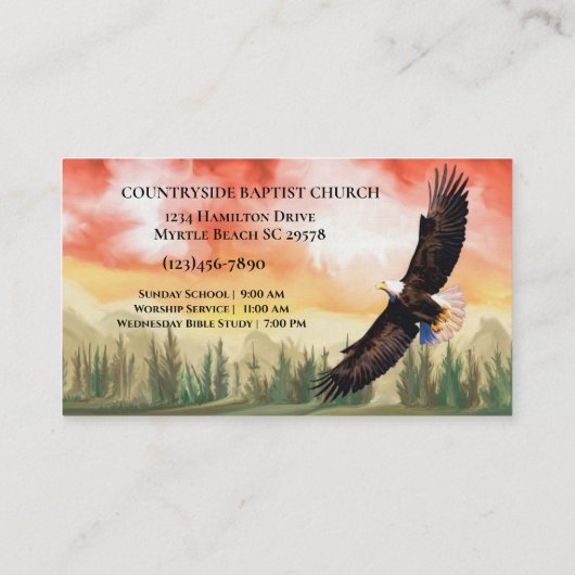 チャーチパストクリスチャン聖なる書物、 経典名勝 名刺 (裏面)