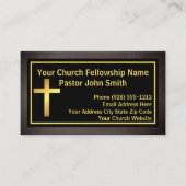 チャーチパストルグランジブラック金ゴールド 名刺 (正面)