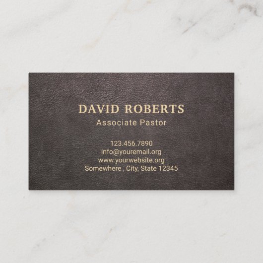 チャーチパストレエレガントザー金ゴールド聖十字架 名刺 (裏面)