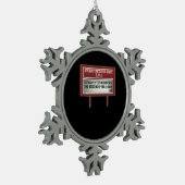 チャーチビルボードシンボルや象徴クリスチャンジョーク演技 スノーフレークピューターオーナメント (左)