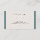 チャーチモダンペストクミニマルロスシールドグリーン 名刺 (裏面)