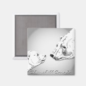 チャーチルお土産Polar Bear Art Magnets & Gift マグネット (正面/裏面)