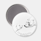 チャーチルお土産Polar Bear Art Magnets & Gift マグネット (正面/裏面)