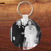 チャーチルと有名な結婚の引用 キーホルダー (正面)