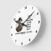 チャーチルに撃たれるほど爽快なものはない ラウンド壁時計 (傾斜)