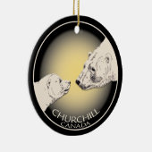 チャーチルカナダオーナメントポーラベアアートキープサケ セラミックオーナメント (右)