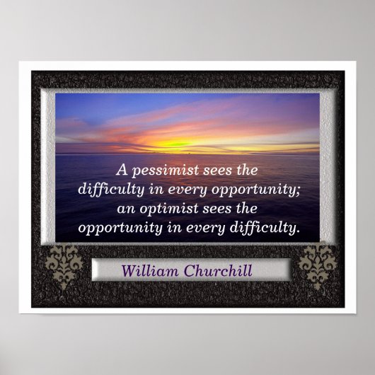 チャーチル引用文 – ポスター (正面)