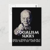 チャーチル引用文:社会主義最低の! ポストカード (正面/裏面)