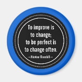 チャーチル感動的引用文 マグネット (正面)