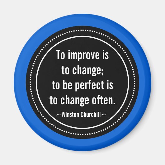 チャーチル感動的引用文 マグネット (正面)