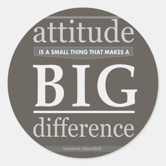 チャーチル態度の小さな大きな違い ラウンドシール (正面)