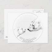 チャーチル記念品 – 北極熊のアートシャツと贈り物 ポストカード (正面/裏面)