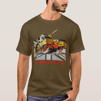 チャーチルMkIV軍隊タンク第2次世界大戦 Tシャツ