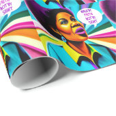 チャーチレディウォーバイフェイスアートラッピング紙 ラッピングペーパー (ロールコーナー)