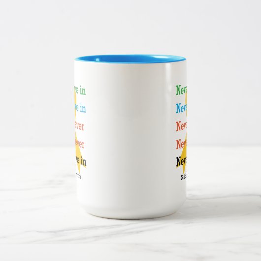 チャーチ与えルには感動的ない引用文 ツートーンマグカップ (中央)