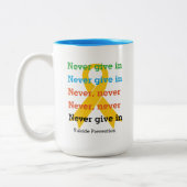 チャーチ与えルには感動的ない引用文 ツートーンマグカップ (左)