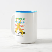 チャーチ与えルには感動的ない引用文 ツートーンマグカップ (正面左)